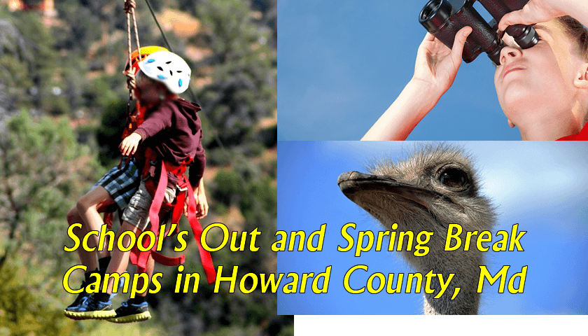 School's Out and Spring Break Camps in Howard County Maryland