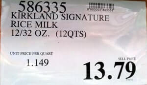Rice Milk From Costco - Kirkland Signature Ricemilk