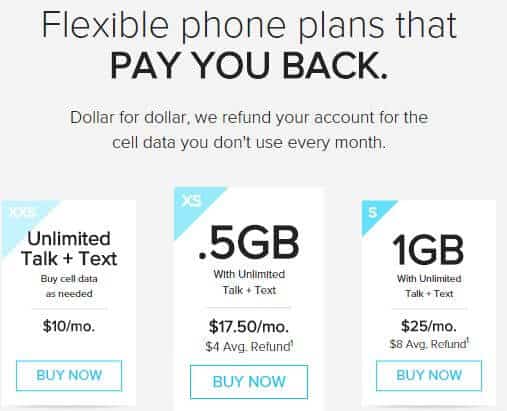 Flexible phone plans that pay you back for unused data