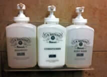 Shampoo body wash and conditioner amenity